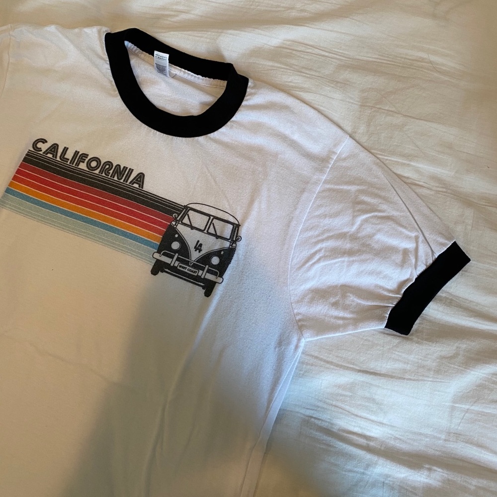 American Apparel “California” ringer t shirt